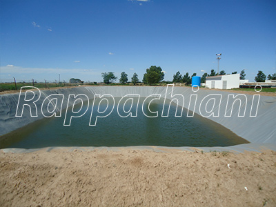 Pisos de lona para estanques artificiales de agua.